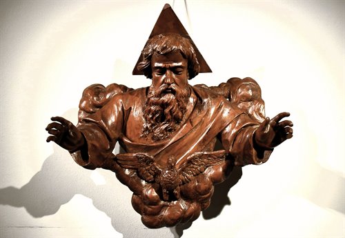 Dieu le Père -  Sculpture murale en bois